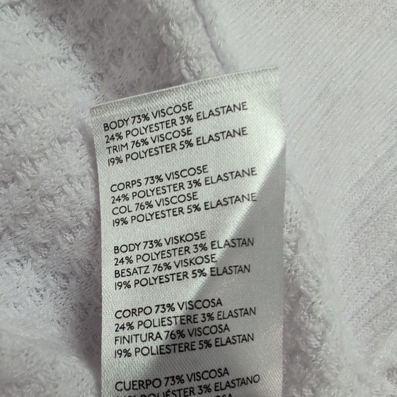 We The Free Free People White Waffle Knit Thermal Top Oversized OB1013577 Medium - Picture 7 of 11